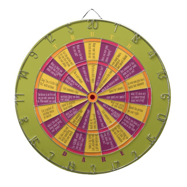Sanning eller Dare (utan kyssning) rosa av färgsta Darttavla (Framsidan)