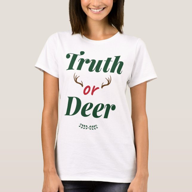 Sanning eller hjort t shirt (Framsida)