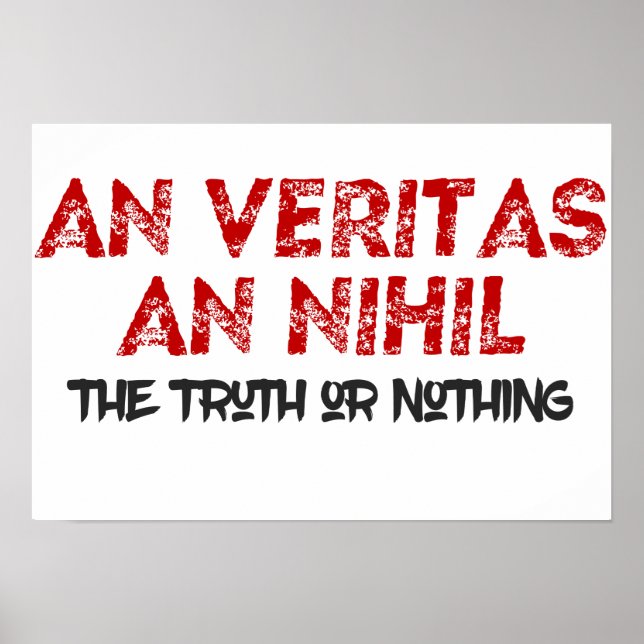 Sanning eller Inget latinskt Poster (Framsidan)