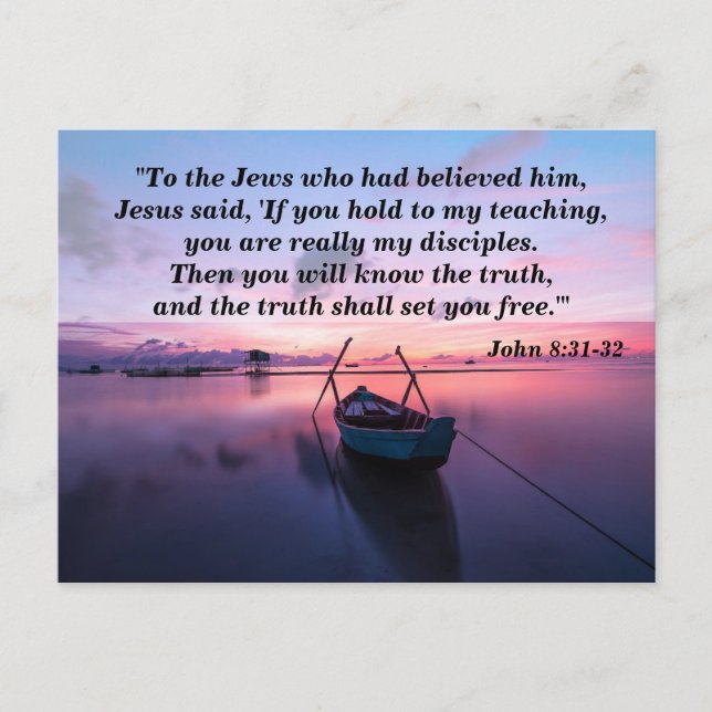 Sanning Frigör Bibel Minneskort Vykort (Framsida)