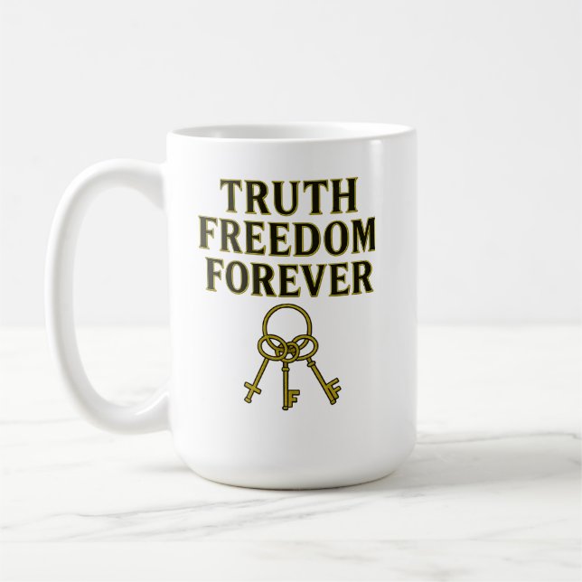 Sanning, frihet, evighet kaffemugg (Vänster)