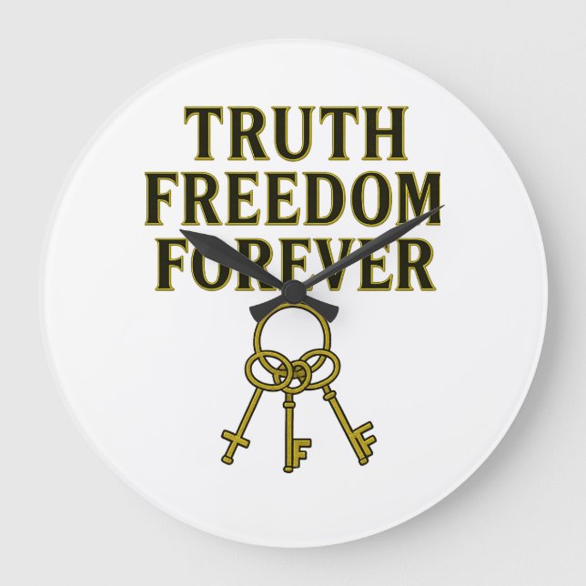 Sanning, frihet, evighet stor klocka (Framsida)