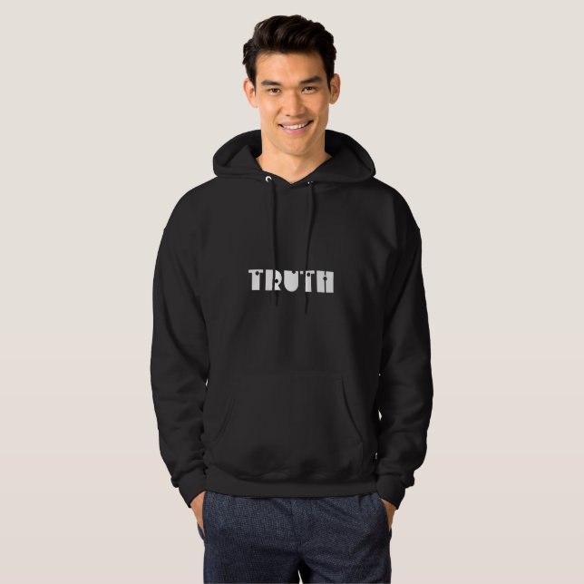 Sanning i svartvitt hoodie (Hel framsida)