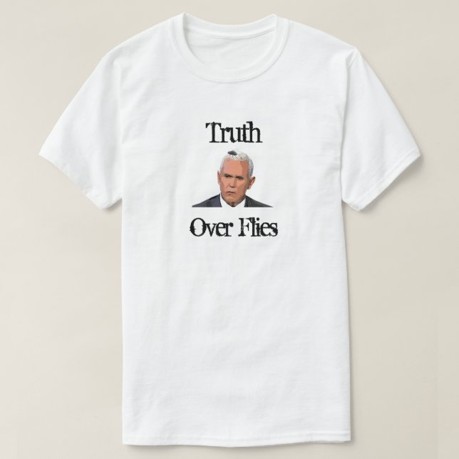 Sanning över flugor, vit t shirt (Design framsida)