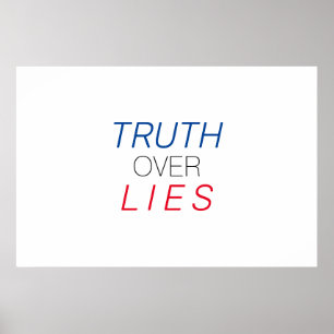 "Sanning över Liggra" blått vitt rött svart - Poster