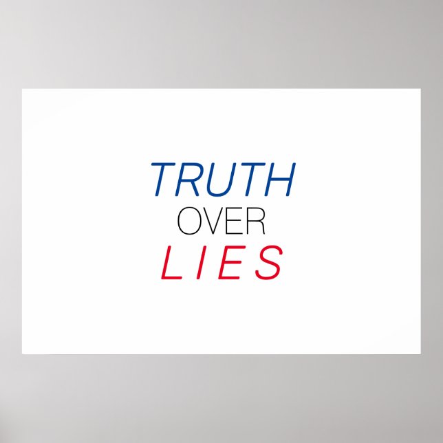 "Sanning över Liggra" blått vitt rött svart - Poster (Framsidan)
