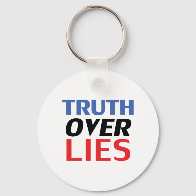 "Sanning över Liggra" Blue Red White Black Nyckelring (Framsida)