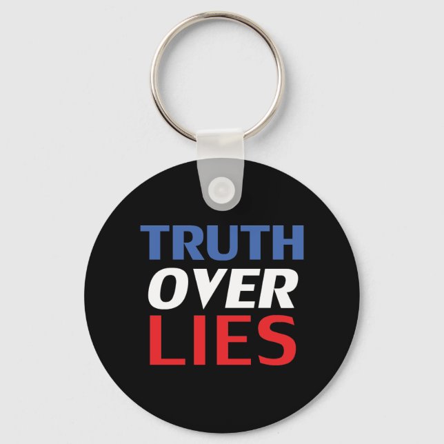 "Sanning över Liggra" Blue Red White Black Nyckelring (Framsida)