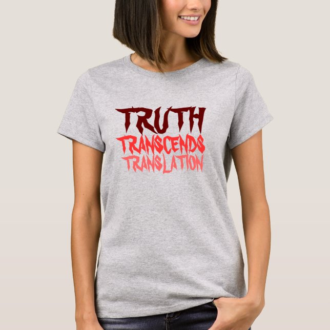 SANNING ÖVERSKRIDER DEN RÖDA SMÅBARNRAGLANEN TEE SHIRT (Framsida)