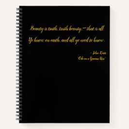 Sanningen är Beauty-notebook - John Keats Quote