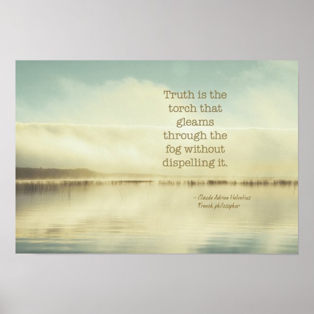Sanningen är det facklade citatet från Helvetius Poster (Framsidan)