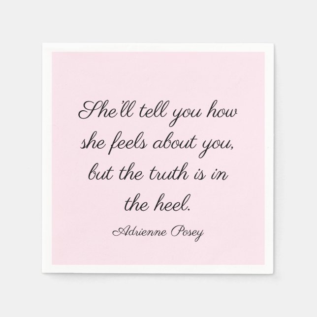 Sanningen är i Heel Napkins Pappersservett (Framsidan)