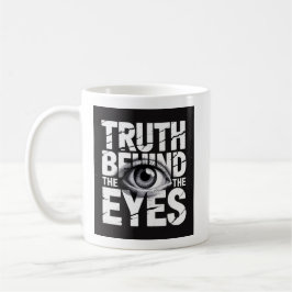 Sanningen Bakom Ögonen 👁️ – Grunge-typografi  Kaffemugg