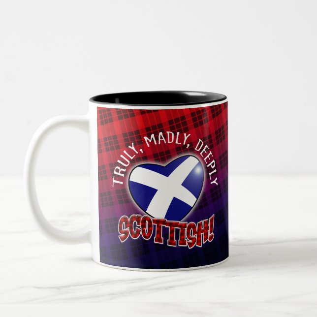 Sanningen, fru Madly, djupt SCOTTISH! Två-Tonad Mugg (Vänster)
