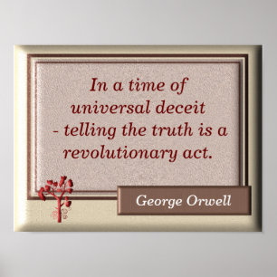 Sanningen - George Orwell citerar - Art print Poster