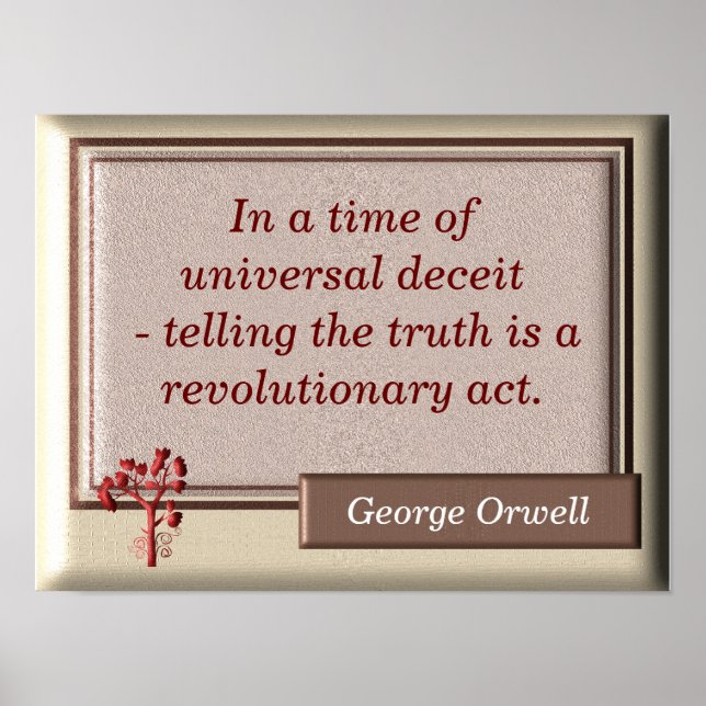 Sanningen - George Orwell citerar - Art print Poster (Framsidan)