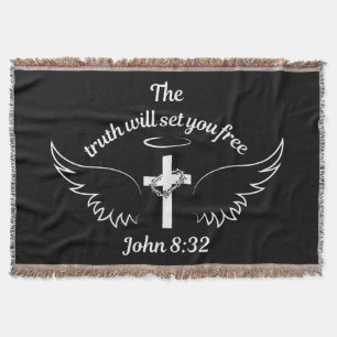 Sanningen ger dig gratis John 8:32 Filt