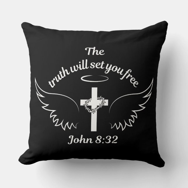 Sanningen ger dig gratis John 8:32 Kudde (Framsida)