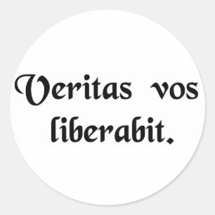 Sanningen kommer att befria dig. runt klistermärke