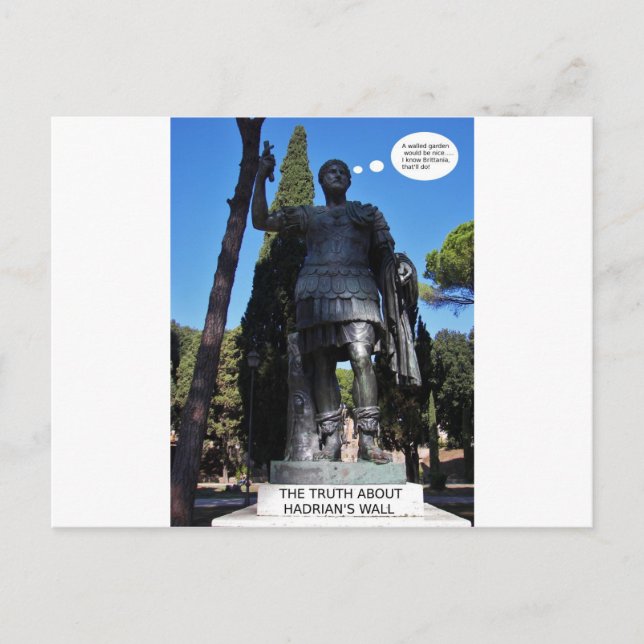 Sanningen om Hadrians mur. Vykort (Framsida)