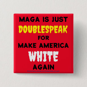 Sanningen om Trump & Magas rasism och fascism. Knapp