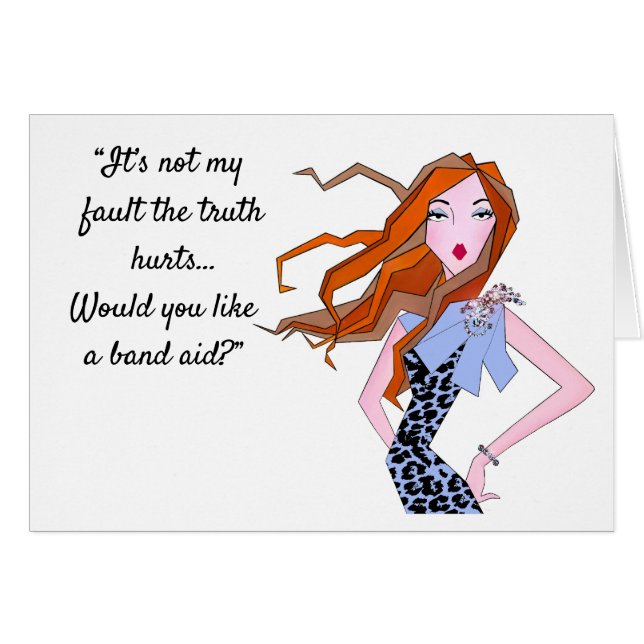 "Sanningen Ontr - Vill du ha en bandhjälp?" Hälsningskort (Framsidan Horizontal)