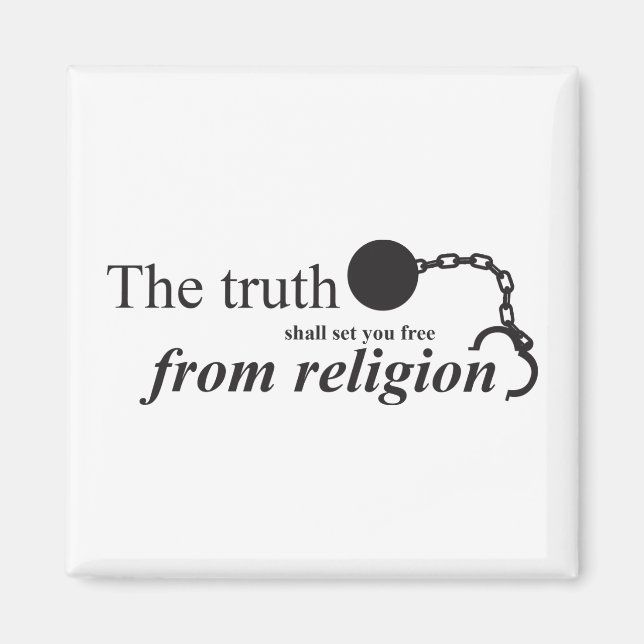 Sanningen ska befria er från religion magnet (Framsidan)