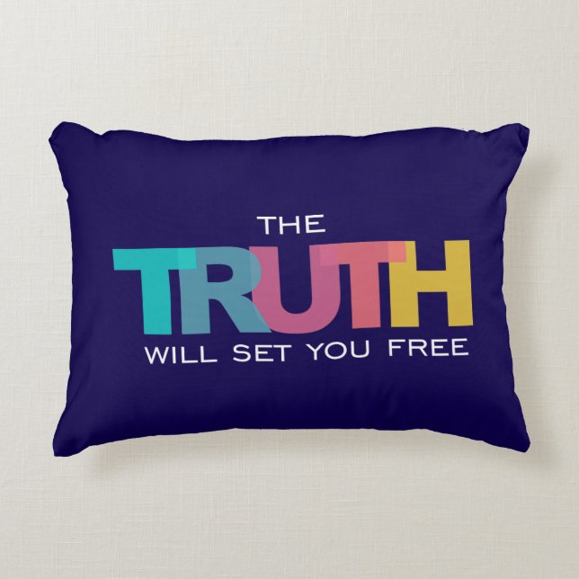 Sanningen ställer in dig gratis prydnadskudde (Framsidan)