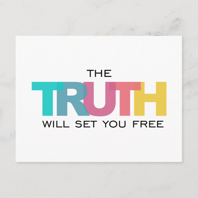 Sanningen ställer in dig gratis vykort (Framsida)