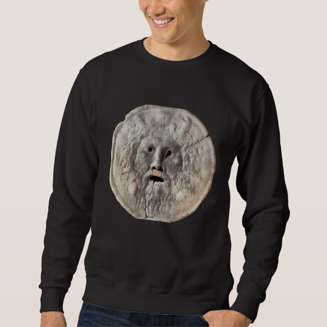 Sanningens mun - La Bocca della Verità, Rom Italie Lång Ärmad Tröja (Framsida)