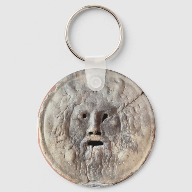 Sanningens mun - La Bocca della Verità, Rom Italie Nyckelring (Framsida)