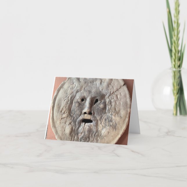 Sanningens mun - La Bocca della Verità, Rom Italie Tack Kort (Framsida)