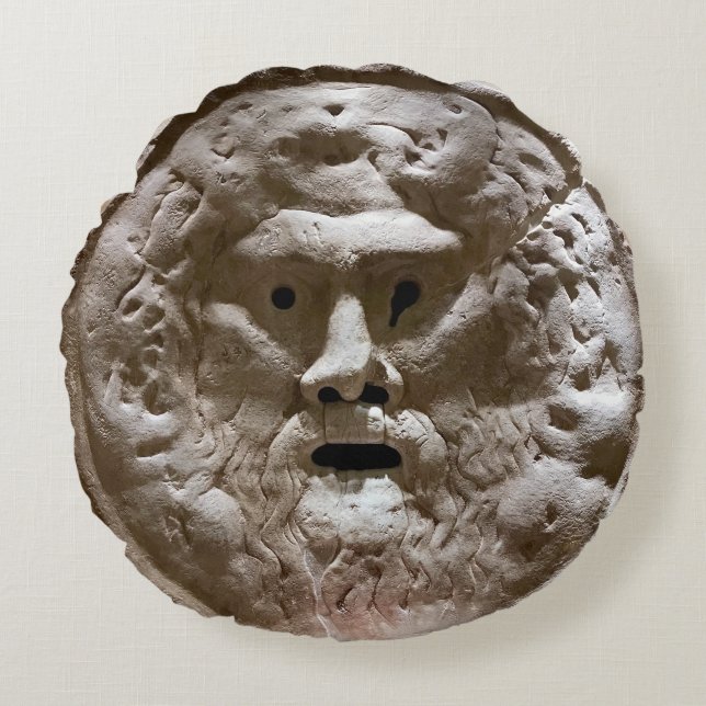 Sanningens mun rund kudde (Framsidan)