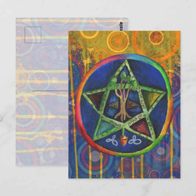 Sanningens stjärna Keltisk Vykort (Fram/baksida)