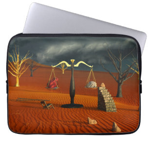 Sanningens vågar – Surrealistisk öken symbolism Laptop Fodral
