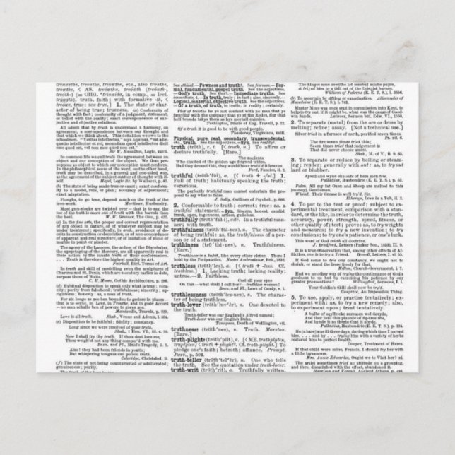 sanningsenlighet vykort (Framsida)