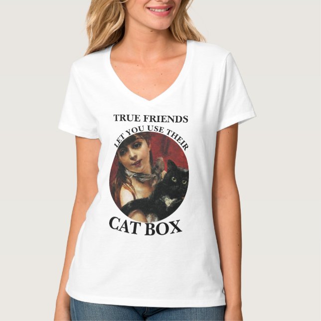 SANNINGSVÄNNER LÅTER DIG ANVÄNDA DERAS KATTLÅDA HG T SHIRT (Framsida)