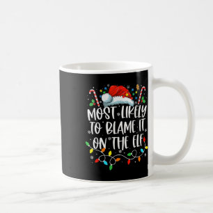 Sannolikt att skylla på tomte jul familj Ch Kaffemugg