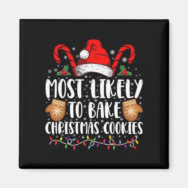 Sannolikt baka julgodis jul familj  magnet (Framsidan)