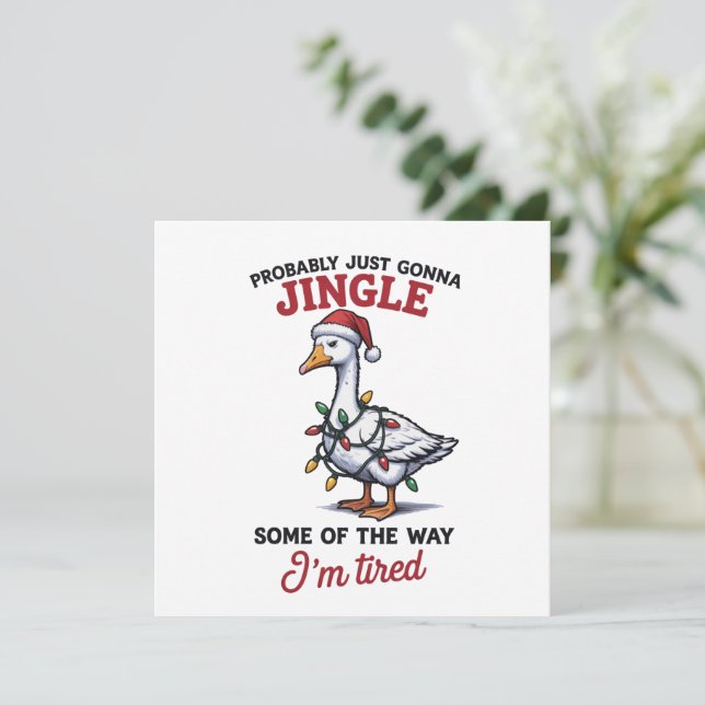 Sannolikt Kommer Bara Att Klinga Lite Jul Xmas Julkort (Stående Fram)