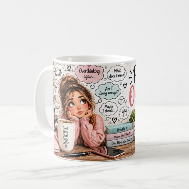Sannolikt överanalyserar det mug kaffemugg (Framsida vänster)