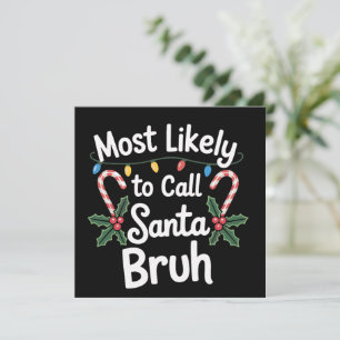 Sannolikt ring jul tomten Xmas Familj Xmas Julkort