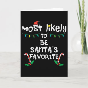 Sannolikt Tomtens Favorit Jul Christmas Familj Kort