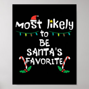 Sannolikt Tomtens Favorit Jul Christmas Familj Poster