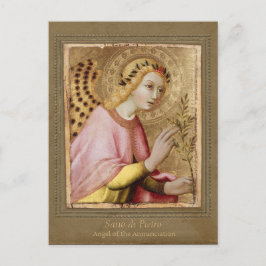 Sano di Pietro Annunciation angel CC0734 Sienese Vykort