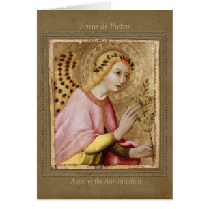 Sano di Pietro Annunciation angel CC0745 Sienese Hälsningskort