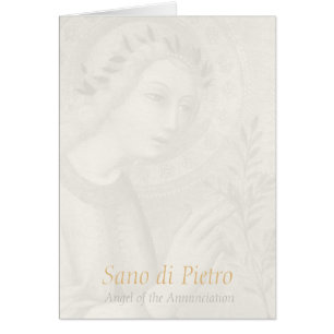 Sano di Pietro Annunciation angel CC0748 Hail Mary Hälsningskort