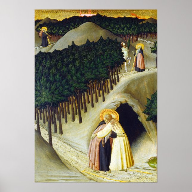 Sano di Pietro Mötet i Saint Anthony Poster (Framsidan)