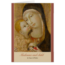 Sano di Pietro Tenderness madonna CC1081-kort Hälsningskort