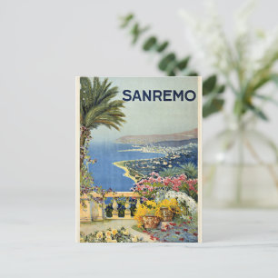 Sanremo, Italien reseinformation affisch Vykort